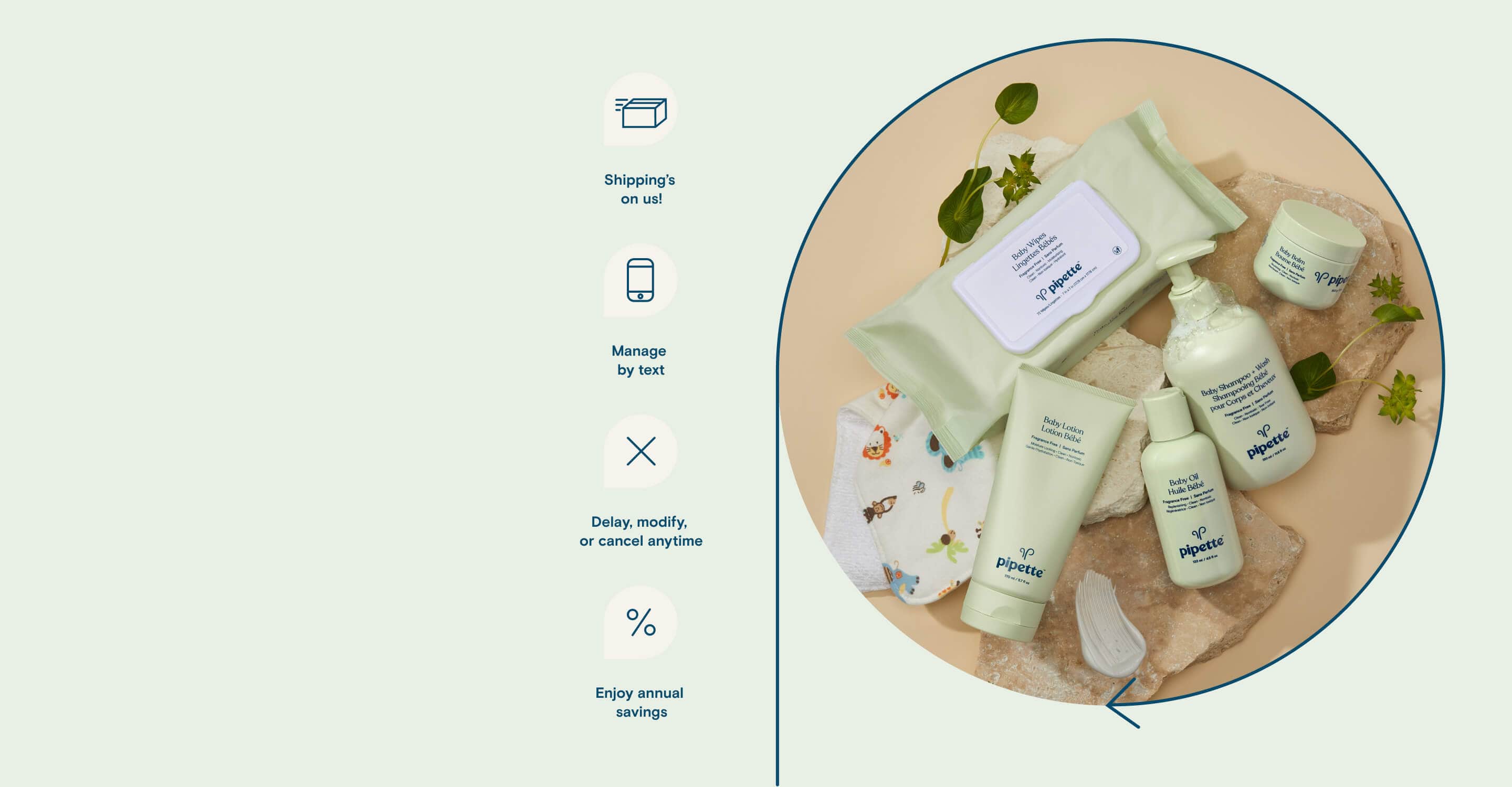 Baby Essentials: Wipes, Lotion, Wash, Oil and Balm.