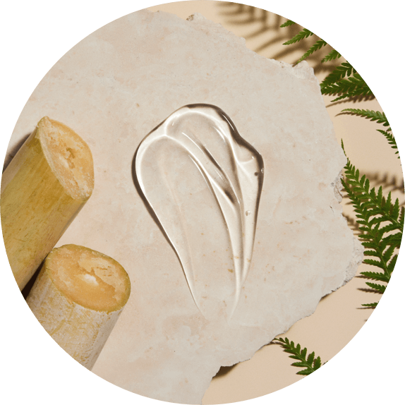 Flatlay shot of Sugarcane + Ingredients Clear Smear..