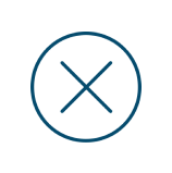 X (cancel) icon.