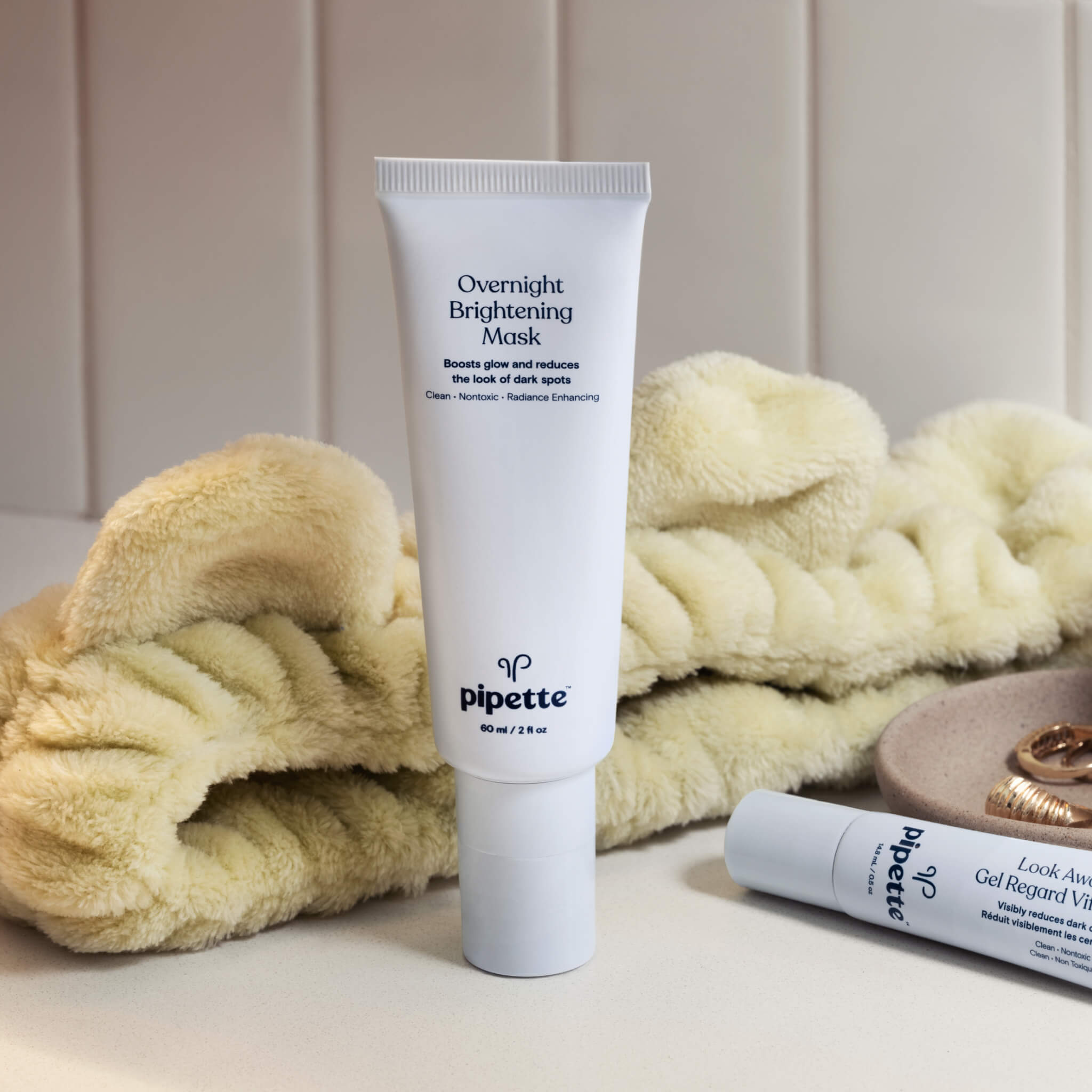 nontoxic overnight brightening mask useful to boost glow and reduce the look of dark spots bottle ready to use