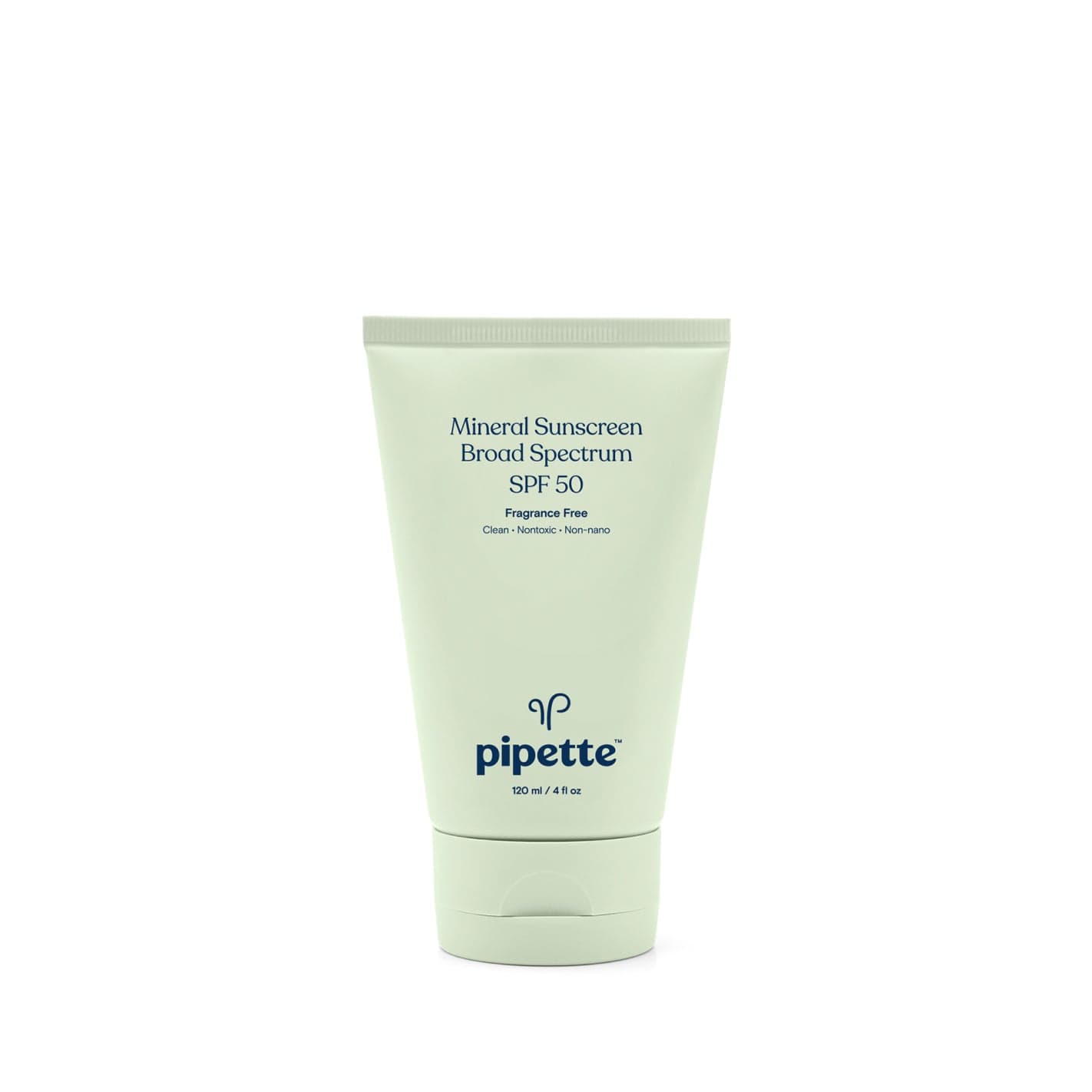Pipette Sunscreen, Mineral, Fragrance Free, Broad Spectrum SPF 50 - 120 ml