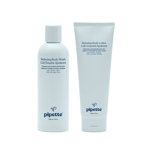 relaxing body wash and relaxing body lotion by pipette baby